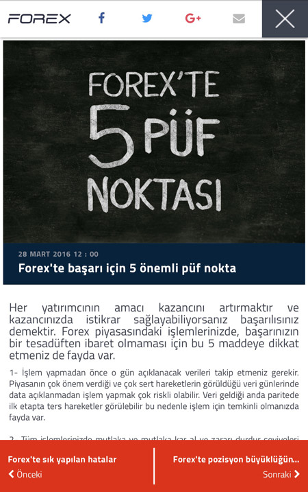 Forex Mobile UI Design
