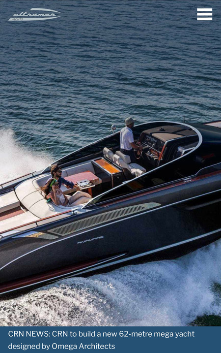 Ultramar Yacht Mobile UI Design