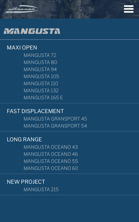 Ultramar Yacht Mobile UI Design